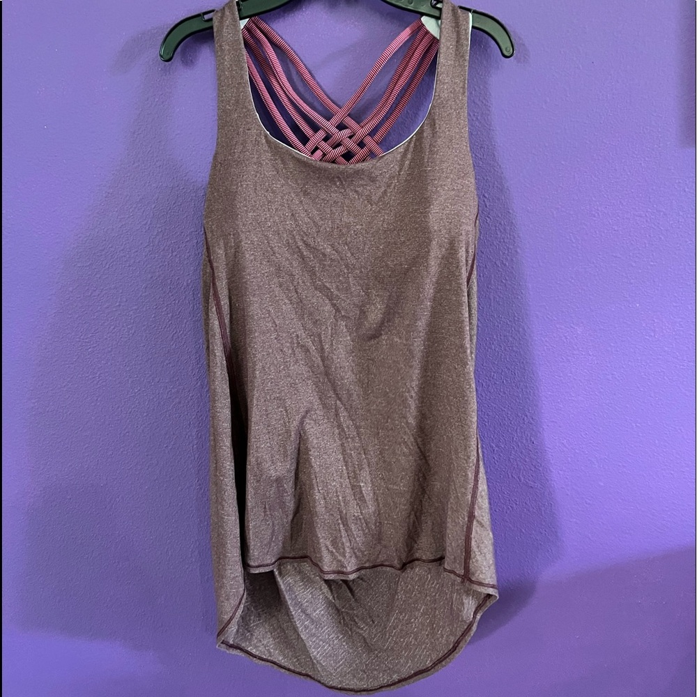 Lululemon size 6 strappy racer black top